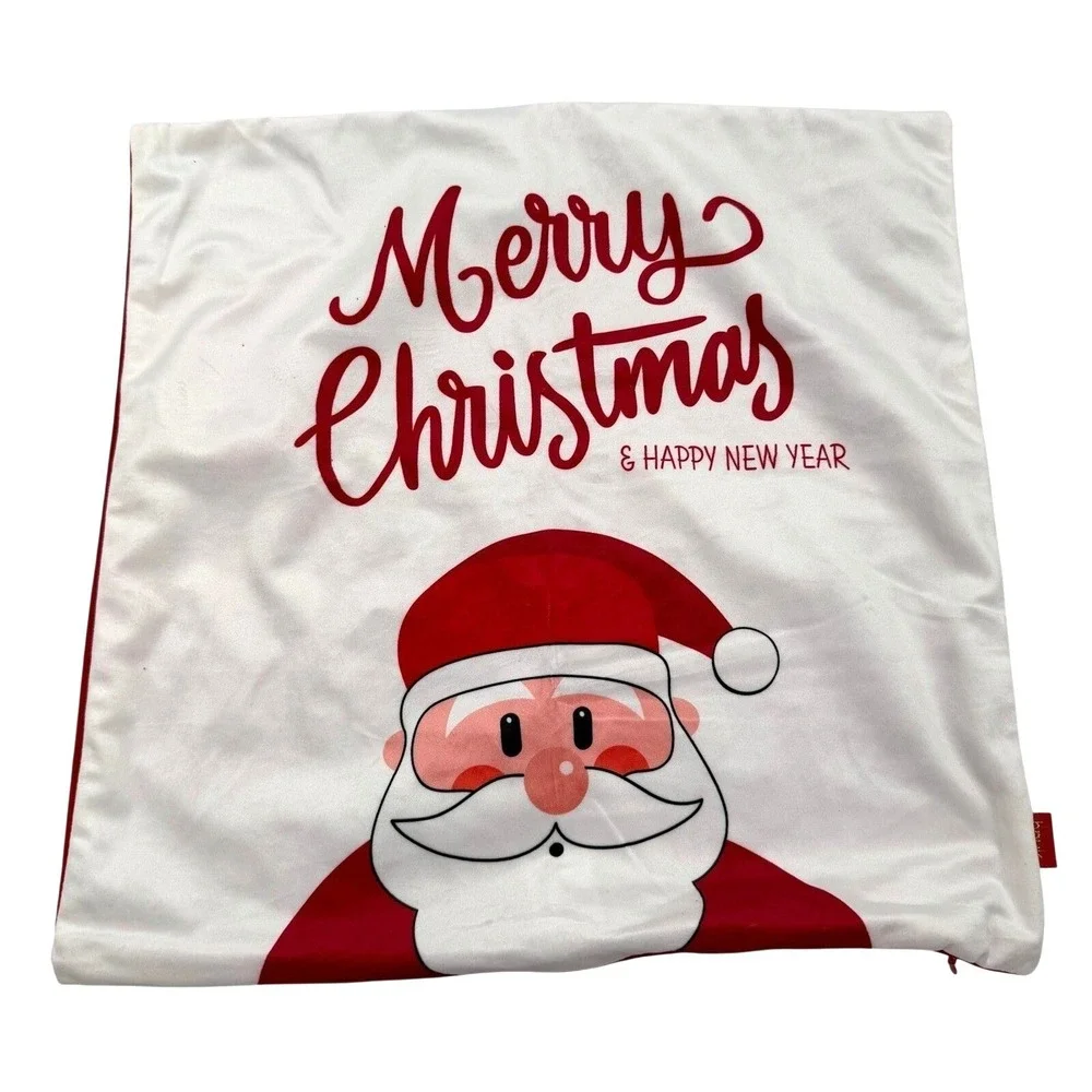 HPUK Christmas Tree Santa Merry Christmas Happy New Year‎ Pillow Cover Case Set